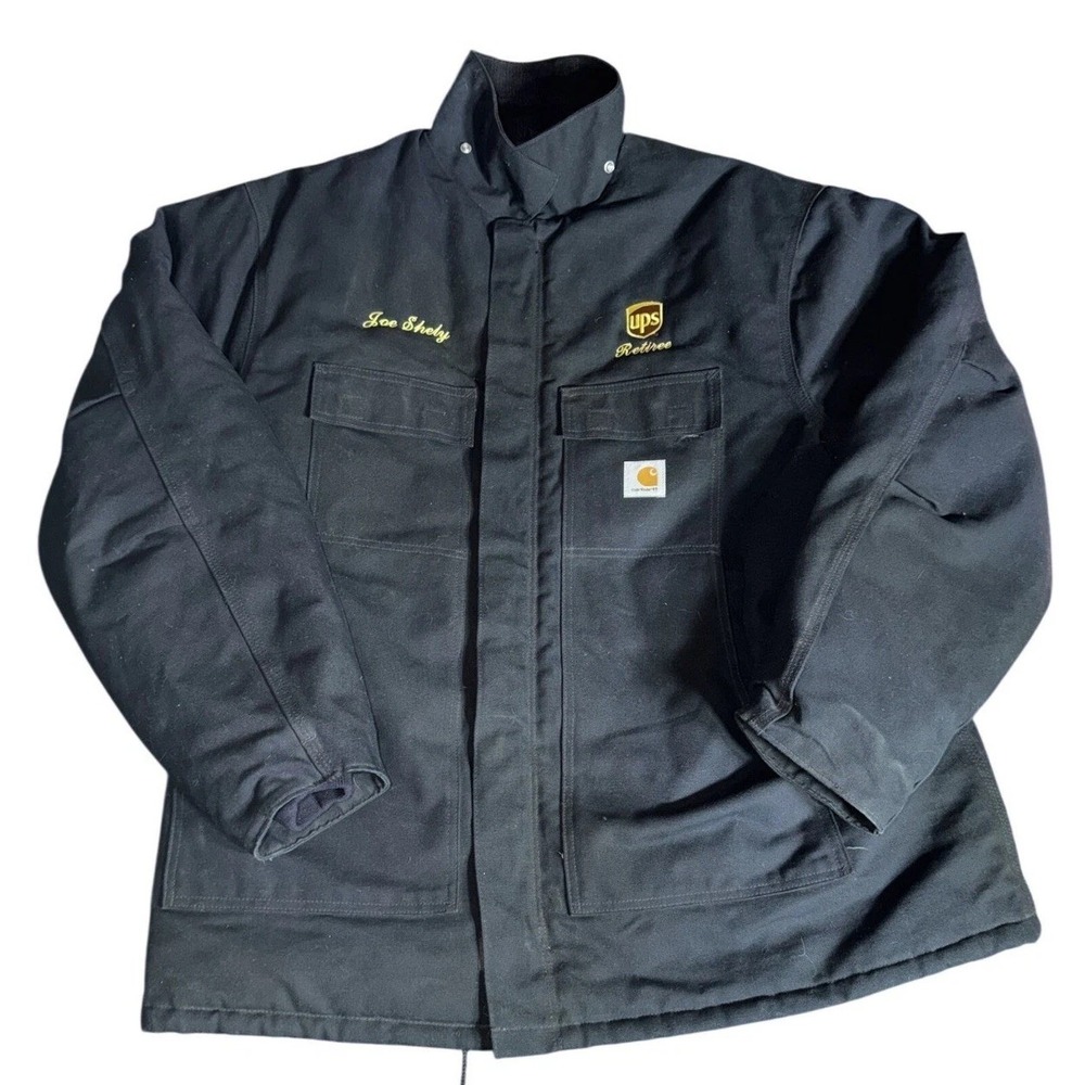 Carhartt C03 BLK UPS Feeders Division Louisville Ky Arctic Coat Mens 52 Tall
